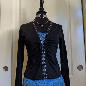 Metal eye and hook Cardigan